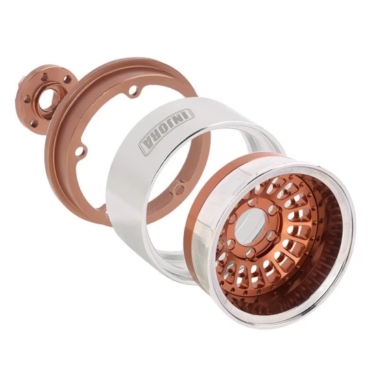 INJORA Turbine 1.9 Aluminium Beadlock Wielen Offset -10mm Voor 1/10 RC Crawler (4) brons