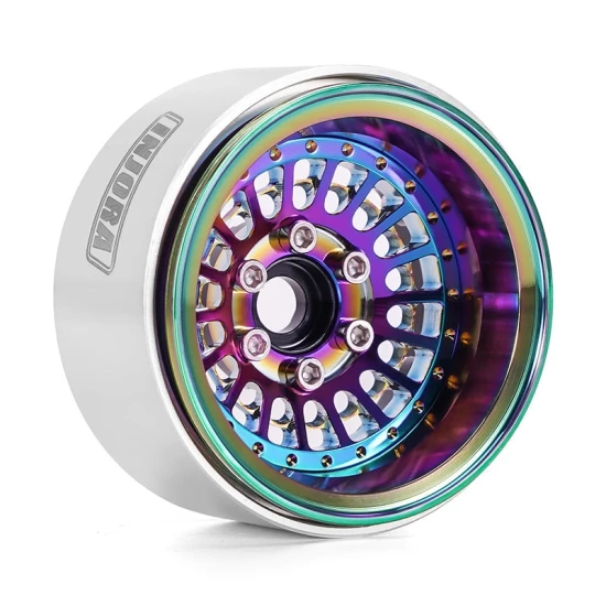 INJORA Turbine 1.9 Aluminium Beadlock Wielen Offset -10mm Voor 1/10 RC Crawler (4) regenboog