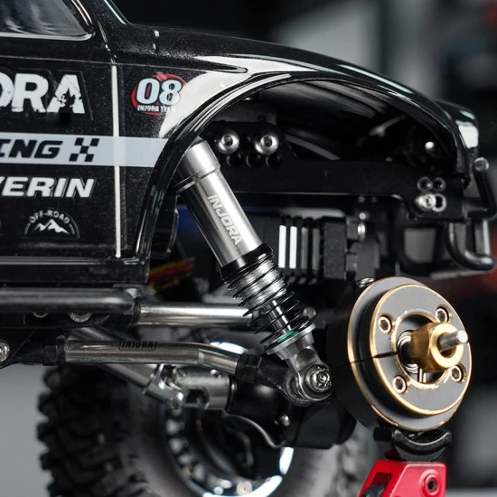 INJORA LS 59 mm aluminium olie schokdempers voor 1/18 TRX-4M zilver