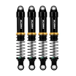 INJORA LS 59 mm aluminium olie schokdempers voor 1/18 TRX-4M zwart