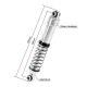 INJORA LS 59 mm aluminium olie schokdempers voor 1/18 TRX-4M zilver