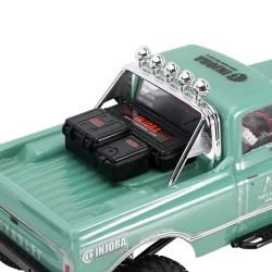 INJORA 3 stuks Mini Opslagdoos Uitrustingskoffer Schaal Accessoire Voor 1/18 1/24 RC Crawler zwart