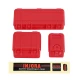 INJORA 3 stuks Mini Opslagdoos Uitrustingskoffer Schaal Accessoire Voor 1/18 1/24 RC Crawler rood