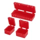 INJORA 3 stuks Mini Opslagdoos Uitrustingskoffer Schaal Accessoire Voor 1/18 1/24 RC Crawler rood