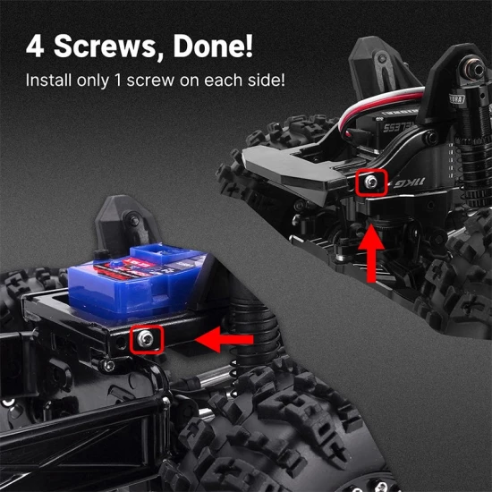 INJORA IR40 Half Truck Harde Kunststof Carrosserie met Kooi voor 1/18 TRX4M Defender Bronco