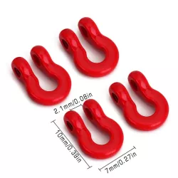 INJORA 4PCS 7x10mm Metal D-rings Tow Hook Shackles for SCX24 Bumpers