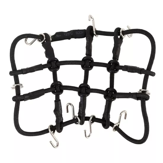 INJORA Mini Elastisch Bagagenet voor 1/24 en 1/18 RC Crawlers zwart