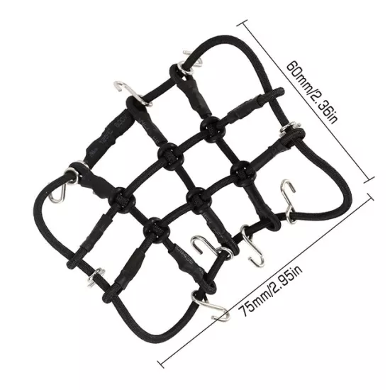 INJORA Mini Elastisch Bagagenet voor 1/24 en 1/18 RC Crawlers Olijfgroen