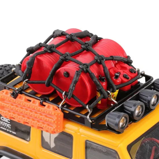 INJORA Mini Elastisch Bagagenet voor 1/24 en 1/18 RC Crawlers Olijfgroen