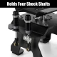 INJORA Aluminium RC Autostandaard met Schokdemperhouder voor 1/24 en 1/18 RC Crawlers zwart