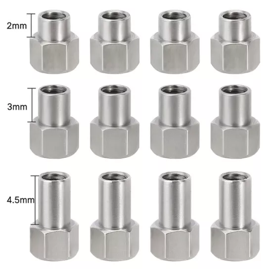 INJORA 4PCS 2/3/4.5mm M2.5 Long Nuts For 1/18 TRX4M