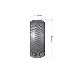 Louise RC SC-GROOVE 1-10 Short Course Bandenset Gemonteerd Soft Velgen Zwart Zeskant 12mm SLASH 2WD Achter SLASH 4X4 V/A 2stuks