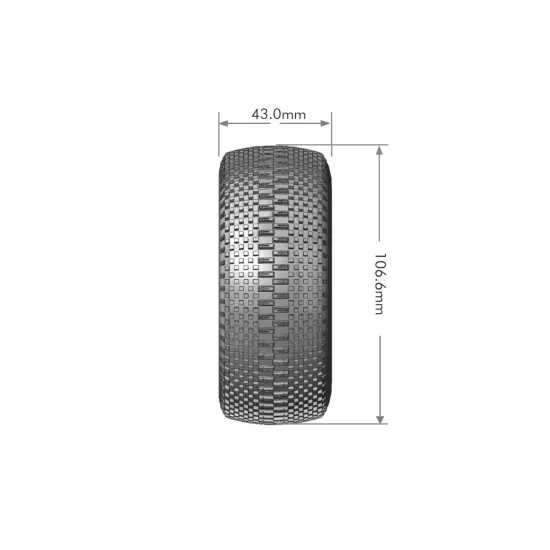 Louise RC SC-GROOVE 1-10 Short Course Bandenset Gemonteerd Soft Velgen Zwart Zeskant 12mm SLASH 2WD Achter SLASH 4X4 V/A 2stuks
