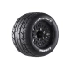 Louise RC MT-ROCKET 1-10 Monster Truck Banden Set Gemonteerd Sport 2.8 Zwarte Velgen Verwisselbare HEX 12 Smal, 12 Breed, 14, 17mm