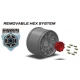 Louise RC MT-ROCKET 1-10 Monster Truck Banden Set Gemonteerd Sport 2.8 Zwarte Velgen Verwisselbare HEX 12 Smal, 12 Breed, 14, 17mm