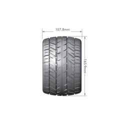 Louise RC MT-ROCKET 1-8 Monster Truck Bandenset Gemonteerd Sport Velgen 3.8 Zwart 1/2-Offset Zeskant 17mm 2 stuks