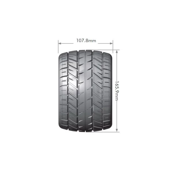 Louise RC MT-ROCKET 1-8 Monster Truck Bandenset Gemonteerd Sport Velgen 3.8 Zwart 1/2-Offset Zeskant 17mm 2 stuks