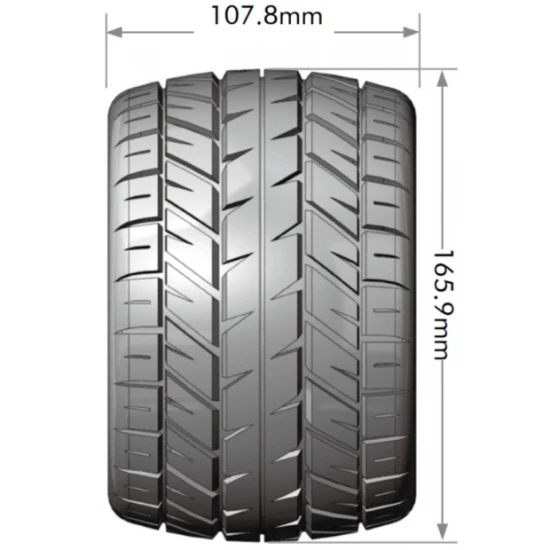 Louise RC MT-ROCKET 1:8 Monster Truck Banden Set Op Velg Sport Zwart Verwijderbare Offset 0 en 1/2 HEX 17mm (2 stuks)