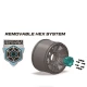 Louise RC MT-ROCKET 1:8 Monster Truck Banden Set Op Velg Sport Zwart Verwijderbare Offset 0 en 1/2 HEX 17mm (2 stuks)