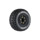 Louise RC SC-UPHILL 1/10 Short Course Banden Set zacht Gemonteerd Zwarte Wielen Verwijderbare Hex 12, 14, 17mm 2 stuks
