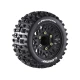 Louise RC ST-PIONEER 1/10 Stadium Truck Banden Set op Zwart Sport Velgen, Afneembare HEX 12 Smal, 12 Breed, 14, 17mm