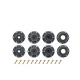 Louise RC ST-PIONEER 1/10 Stadium Truck Banden Set op Zwart Sport Velgen, Afneembare HEX 12 Smal, 12 Breed, 14, 17mm