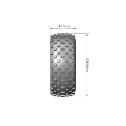 Louise RC SC-ROCK 1-10 Short Course Bandenset Gemonteerd Soft Velgen Zwart Zeskant 12mm  SLASH 2WD Achter - SLASH 4X4 V/A 2 stuks