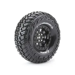 Louise RC CR-GRIFFIN 1-10 Crawler Bandenset Gemonteerd Super Soft Velgen 1.9 Zwart Zeskant 12mm 