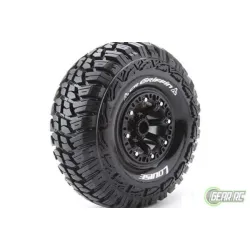 1/10 CrawleBanden Set Verlijmd op velg SupeSoft 2.2" VelgeZwart He