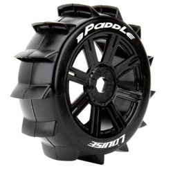 Louise RC B-PADDLE 1-8 Buggy Banden Set Gemonteerd Zacht Zwarte Spaakvelgen Hex 17mm 2 stuks