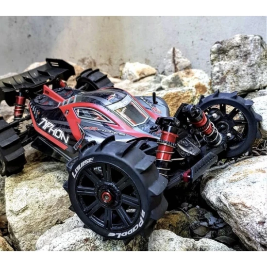Louise RC B-PADDLE 1-8 Buggy Banden Set Gemonteerd Zacht Zwarte Spaakvelgen Hex 17mm 2 stuks