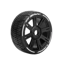 Louise RC GT SHIV MFT Technology 1-8 Buggy Banden Set Verlijmd op velg Soft Spaakvelgen Zwart Zeskant 17mm  1 Paar