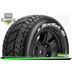 Louise RC MFT X-ROCKET X-Maxx Serie Bandenset Gemonteerd Sport Velgen Zwart Zeskant 24mm 