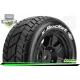 Louise RC MFT X-ROCKET Arrma Kraton Serie Bandenset Gemonteerd Sport Velgen Zwart Zeskant 24mm 