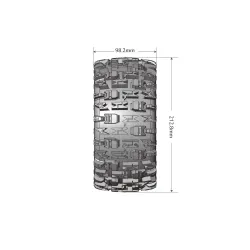 Louise RC MFT X-PIONEER KRATON 8S Serie Tire Set Mounted Sport Black Wheels Hex 24mm 2 stuks