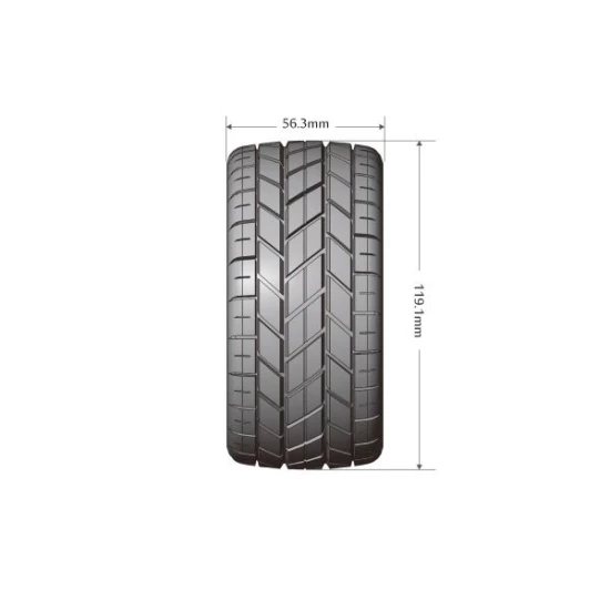 Louise RC MFT ST-ROCKET 1-10 Monster Truck Tire Set Mounted Black Chrome 2.8 Bead-Lock Wheels  0-Offset Hex 12mm 2 pcs