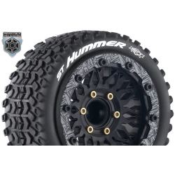 Louise RC MFT ST-UPHILL 1-10 Stadium Truck Banden Set Gemonteerd Sport Zwarte Velgen Verwisselbare HEX 12 Smal, 12 Breed, 14, 17mm