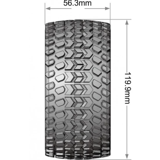 Louise ST-HUMMER 1/10 Zacht MFT (12, 14 en 17mm Hex) MFT  2 stuks