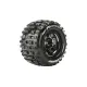 Louise RC MFT MT-PIONEER 1-8 Monster Truck Bandenset Gemonteerd Sport 3.8 Bead Style Velgen Zwart-Chrome 1/2-Offset Zeskant 17mm 2 stuks