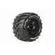 Louise RC MFT MT-CYCLONE 1-8 Monster Truck Bandenset Gemonteerd Sport 3.8 Bead Style Velgen Zwart 1/2-Offset Zeskant 17mm 2 stuks