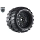 Louise RC MFT MT-CYCLONE 1:8 Monster Truck Banden Set Zwart Gemonteerd – Verwisselbare 0 en 1/2 Offset 17mm Zeskant 2 stuks