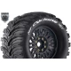Louise RC MFT MT-CYCLONE 1:8 Monster Truck Banden Set Zwart Gemonteerd – Verwisselbare 0 en 1/2 Offset 17mm Zeskant 2 stuks