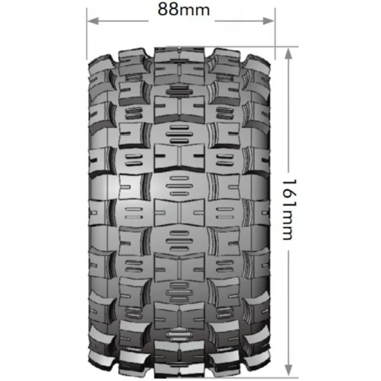Banden en Wielen ST-MCROSS 96,5 mm Sport MFT (Afneembare 17mm Zeskant 0 mm en 12,7 mm Offset) (2 stuks)