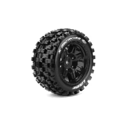 Louise RC MFT X-MCROSS X-Maxx Serie Mounted Sport Black wheels Hex 24mm 2stuks