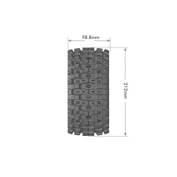 Louise RC MFT X-MCROSS X-Maxx Serie Mounted Sport Black wheels Hex 24mm 2stuks