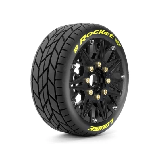 Banden en Wielen B-ROCKET 1/8 Buggy Soft MFT (Verwijderbare 17mm Hex 0 en 1/2 Offset) (2 stuks)