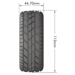 Banden en Wielen B-ROCKET 1/8 Buggy Soft MFT (Verwijderbare 17mm Hex 0 en 1/2 Offset) (2 stuks)