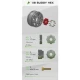 Banden en Wielen B-ROCKET 1/8 Buggy Soft MFT (Verwijderbare 17mm Hex 0 en 1/2 Offset) (2 stuks)