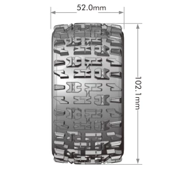 Banden en wielen ST-PIONEER Mini Maxx/ XRT (0 en 1/2 Offset Hex) (2)