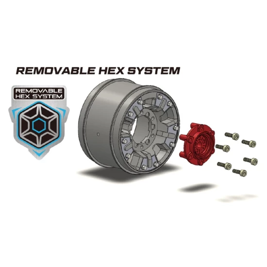 Banden en wielen ST-ROCKET Mini Maxx/ XRT (0 en 1/2 Offset Hex) (2)